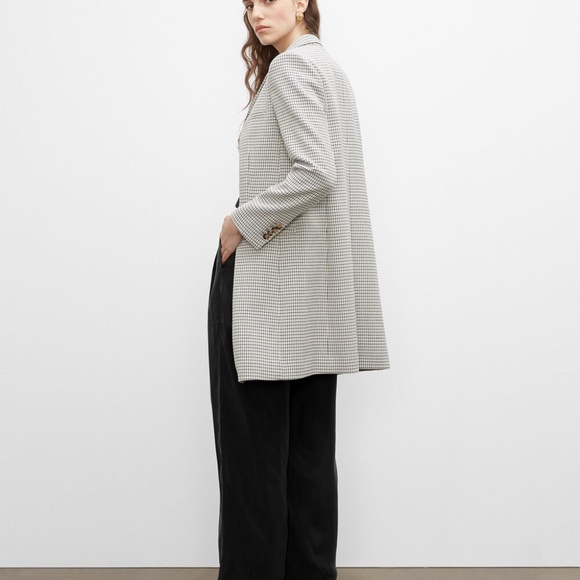 Checkered Three-Button Coat - New With Tags - NEVER WORN - Grey Multi Check - Picture 2 of 6